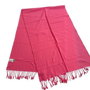 NWOT H&M Fringe Solid Pink Scarf